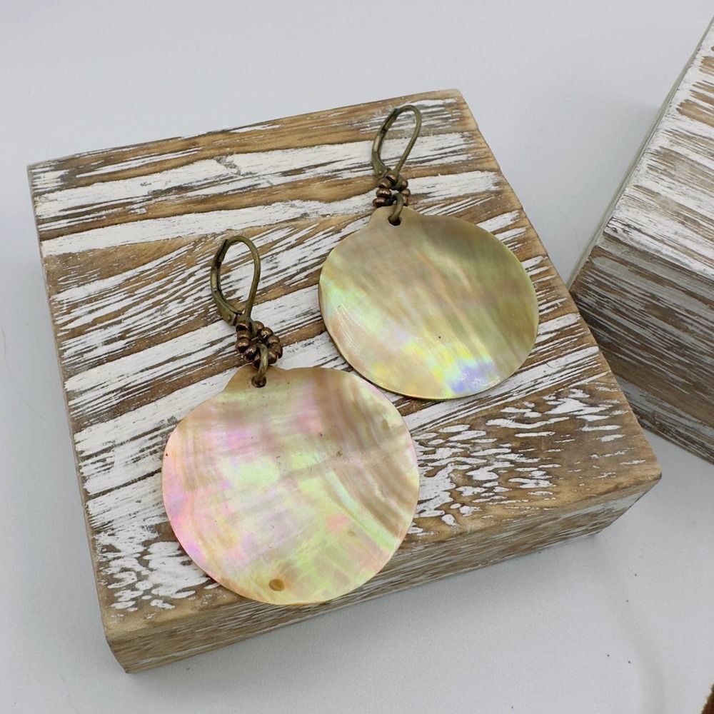 Vintage Cookie Lee Shell Disc Necklace Set - Picture 3 of 6